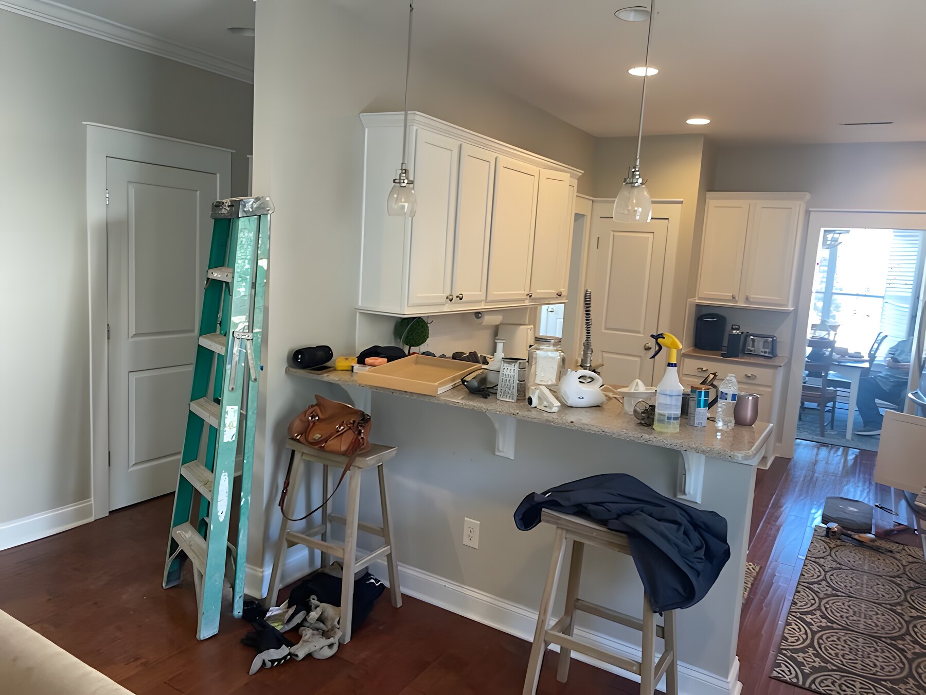 Kitchen before remodel, mid-construction